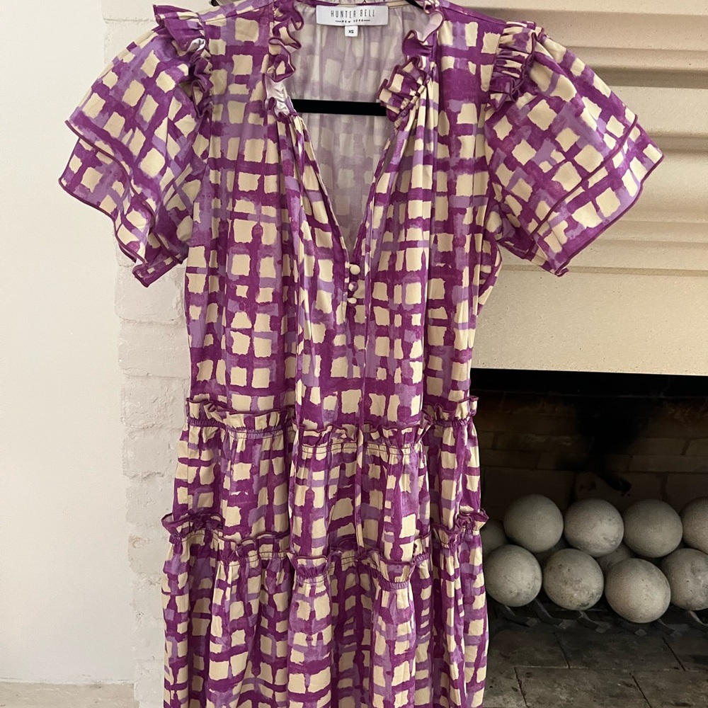 Hunter Bell Merrit dress purple cobblestone